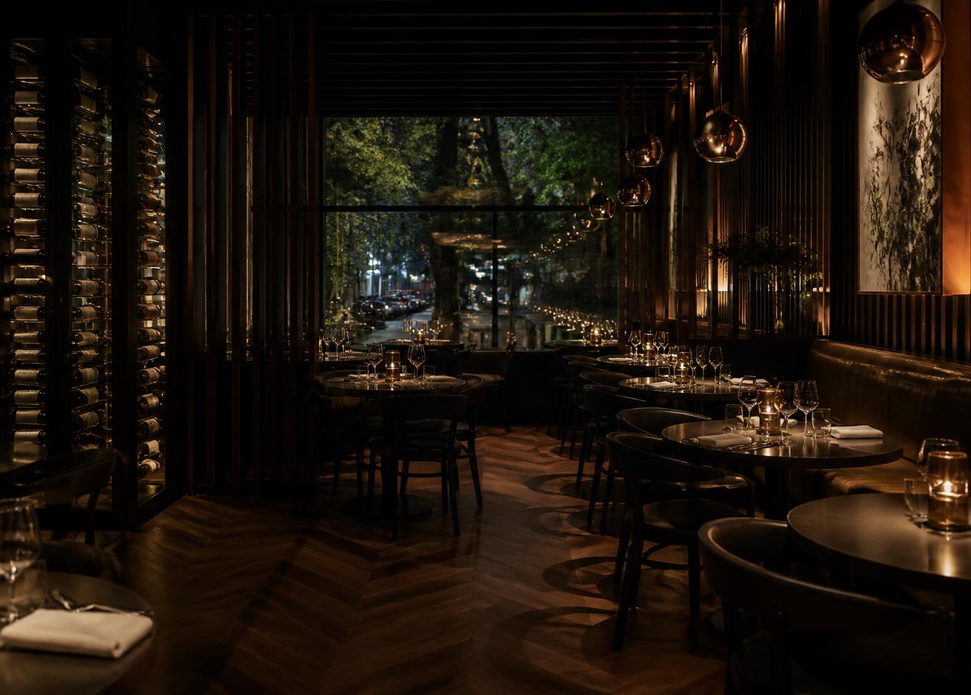 Restaurant interior used in a venue website concept